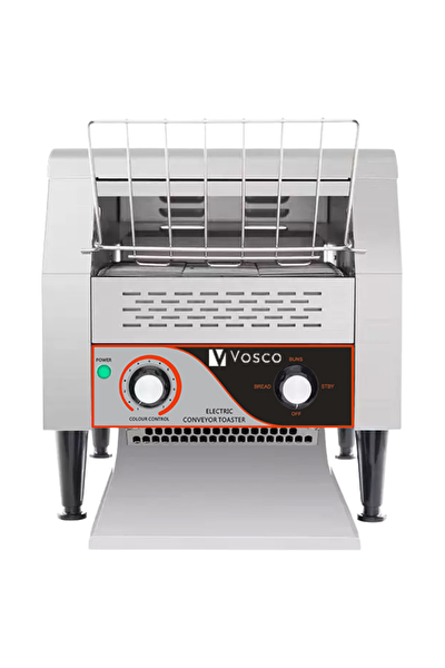 Vosco VKB-300 Konveyörlü Ekmek Kızartma Makinesi - Saatte 450 Dilim Kapasiteli Paslanmaz Çelik Endüstriyel Toaster