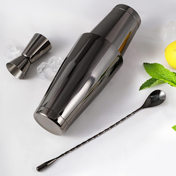 Vosco VSC-300B 3 Parça Profesyonel Boston Kokteyl Shaker Seti