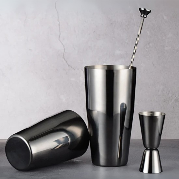 Vosco VSC-300B 3 Parça Profesyonel Boston Kokteyl Shaker Seti