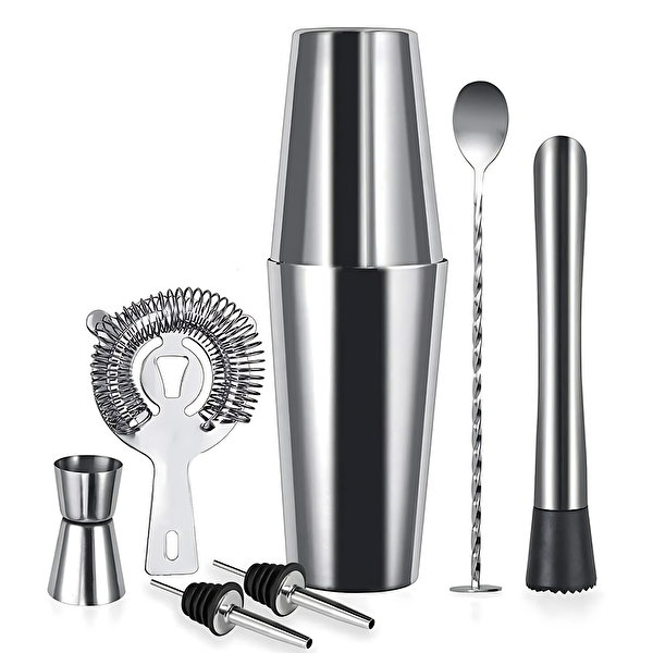 Vosco VSC-700B 7 Parça Profesyonel Boston Kokteyl Shaker Seti