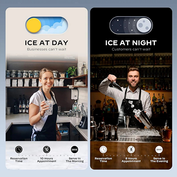 Vosco VSC-23C Profesyonel Küp Buz Makinesi - Gold Altın Seri