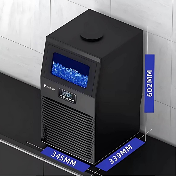 Vosco VSC-23C Profesyonel Küp Buz Makinesi Siyah