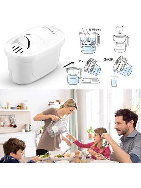 Rovexa Jugg 3.5 Litre Su Arıtma Sürahisi + 3 Adet Filtre