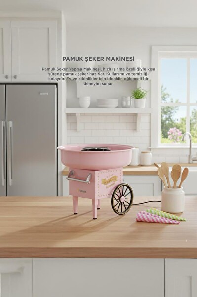 Torima TCCM01 Ev Tipi Pamuk Şeker Makinesi Pembe 2