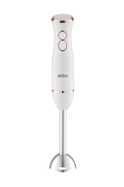 Sinbo 7514 Paslanmaz Çelik Aparat 2 Hız Güçlü DC Motor El Blenderi - Rose-Gold