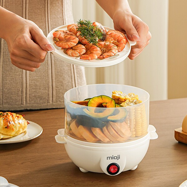 Mioji Mio EG8S 250W Yumurta Ve Çok Amaçlı Buharlı Pişirici - Beyaz