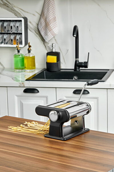 Cooker 3 Fonksiyonlu Hamur Erişte Makarna Kesme Makinesi Siyah CKR3848