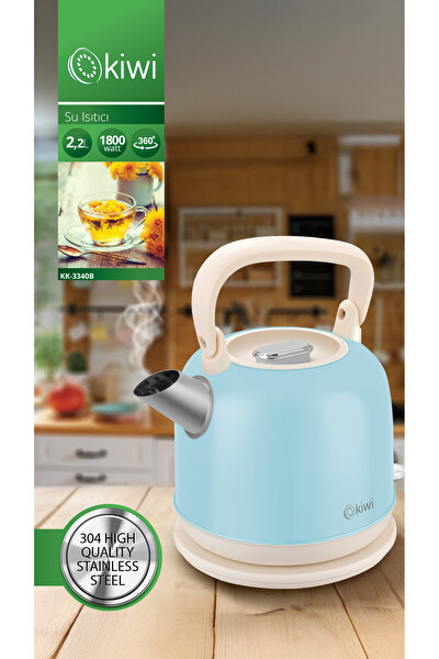 Kiwi KK-3340 Paslanmaz Çelik Retro Su Isıtıcı Kettle 2.2 L