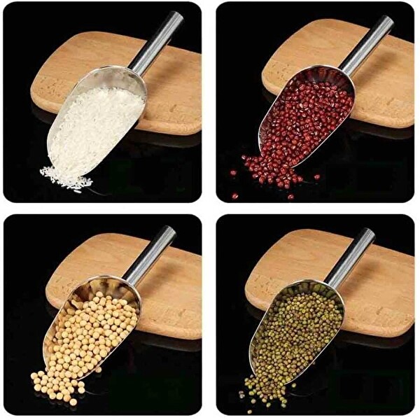 Jet's Home Bakliyat Küreği Paslanmaz Şaşula 350 GR Inox No:2 24 cm 3