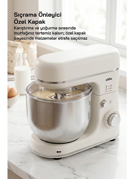 Sinbo SMX-2769 1300W 6L Beyaz Stand Hamur Yoğurma Makinesi