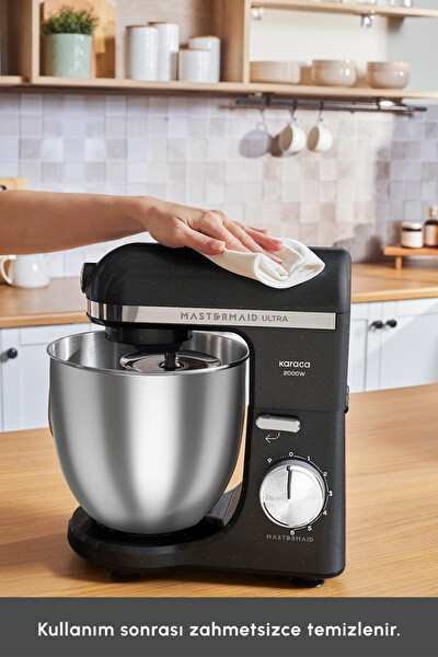 Karaca Mastermaid Chef Ultra M2000W 7L Hamur Yoğurma Makinesi Shiny Black