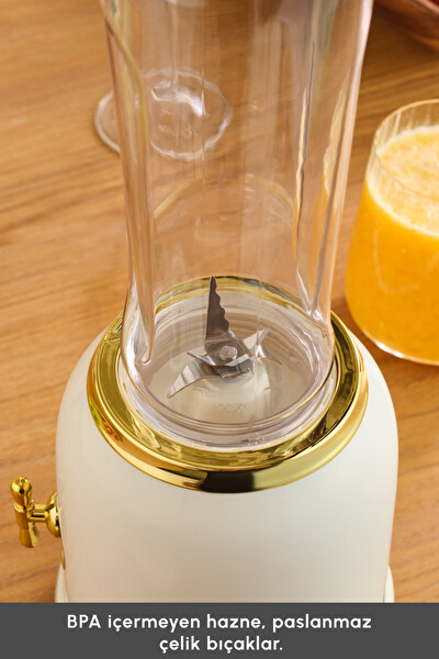 Karaca Retro Personal Kişisel Smoothie Blender Cream