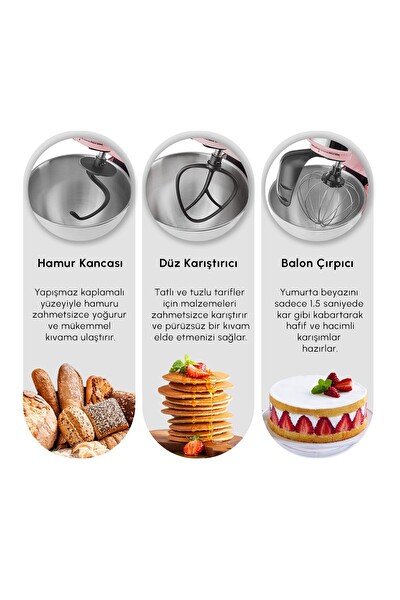 Karaca Mastermaid Chef Ultra M2000W 7L Hamur Yoğurma Makinesi Pearl White