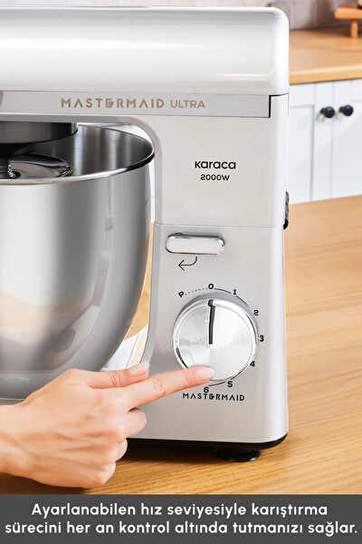 Karaca Mastermaid Chef Ultra M2000W 7L Hamur Yoğurma Makinesi Pearl White