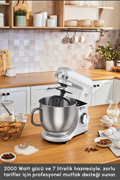 Karaca Mastermaid Chef Ultra M2000W 7L Hamur Yoğurma Makinesi Pearl White
