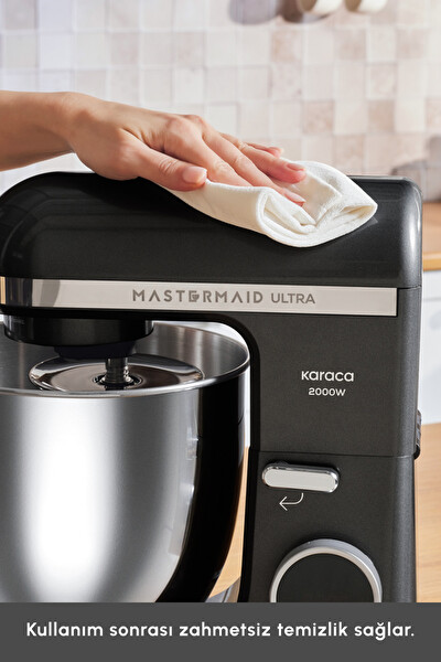 Karaca Mastermaid Chef Ultra D2000W 7L Dijital Ekranlı Hamur Yoğurma Makinesi Matte Black