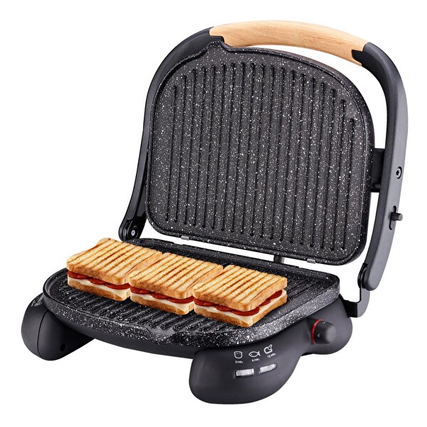 Korkmaz A324-14 Castron Tost Makinesi Siyah-Ahşap