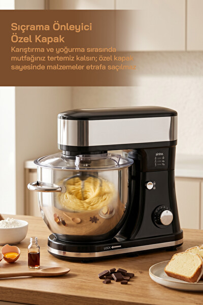 Sinbo SMX-2780 12L Dev Hazneli Stand Mikser 2000W Çok Fonksiyonlu Mutfak Şefi