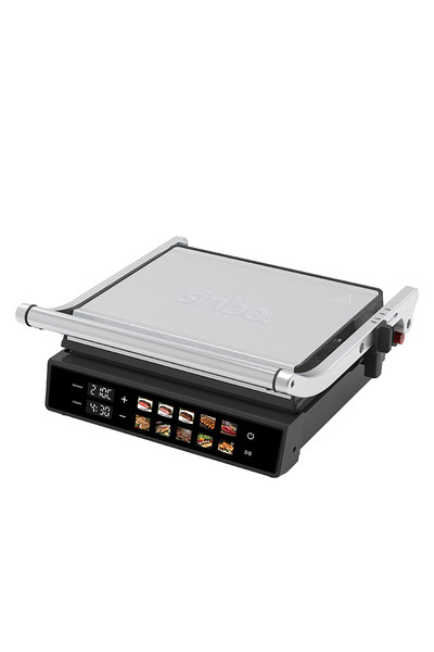 Sinbo SSM-2597 10 Ön Ayarlı Dijital Ekranlı Sıcaklık Zaman Göstergeli 2000W Döküm Izgara ve Tost Makinesi