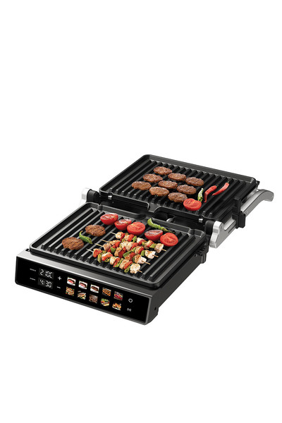 Sinbo SSM-2597 10 Ön Ayarlı Dijital Ekranlı Sıcaklık Zaman Göstergeli 2000W Döküm Izgara ve Tost Makinesi
