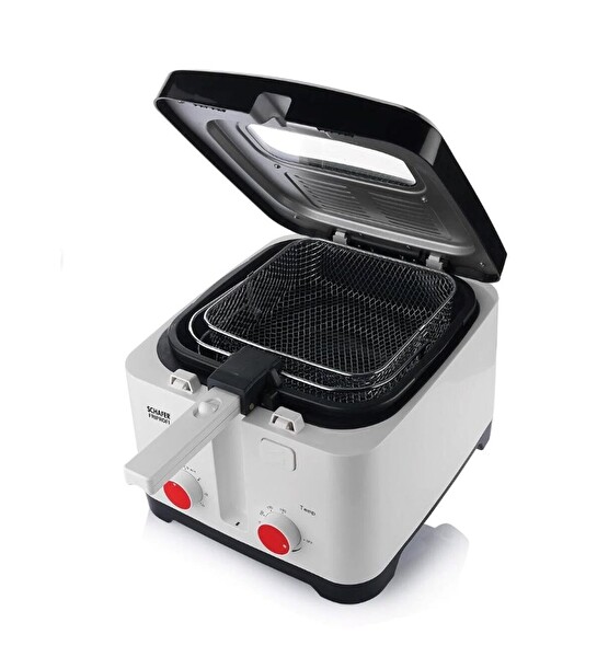 Schafer Friprofi 2.5 L 1800 W Çıkarılabilir Hazne Ve Kapak Fritöz Beyaz