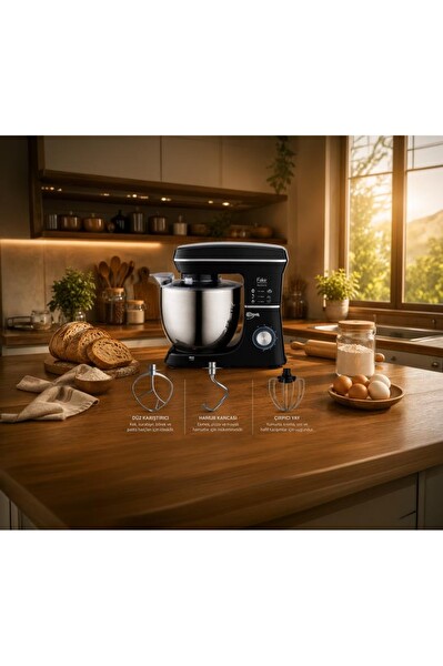 Fakir Maxychef 10 L 2000 W Siyah Hamur Yoğurma ve Stand Mikser