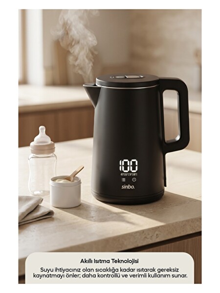 Sinbo SK-8042 Dokunmatik Kontrollü Dijital Kettle 1.8 L Sıcaklık Ayarlı Su Isıtıcı Kettle