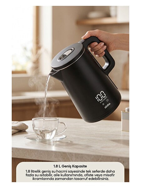 Sinbo SK-8042 Dokunmatik Kontrollü Dijital Kettle 1.8 L Sıcaklık Ayarlı Su Isıtıcı Kettle