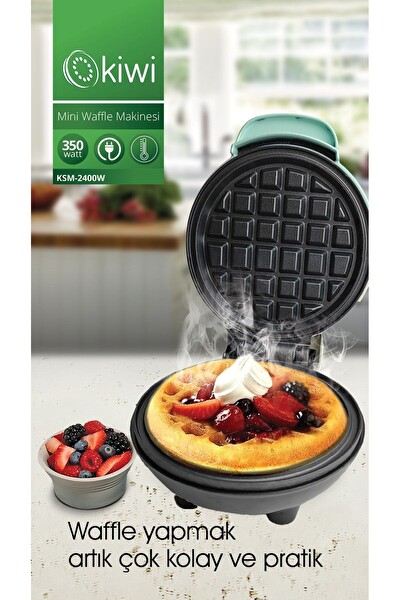 Kiwi Mini Ksm-2400W Yapışmaz Plakalı Waffle Makinesi