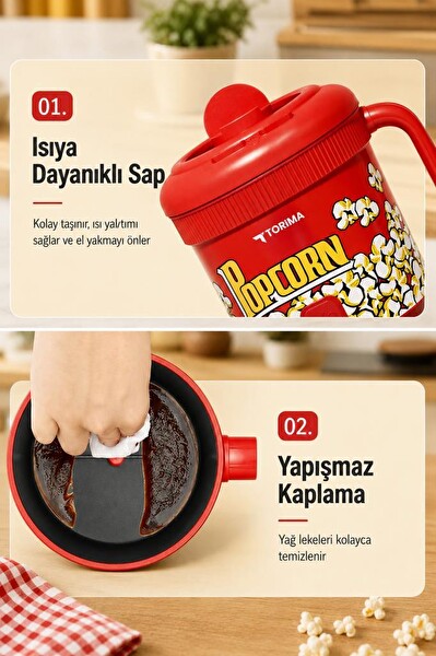 Torima TPM02Ev Tipi Kırmızı Mısır Patlatma Makinesi 3