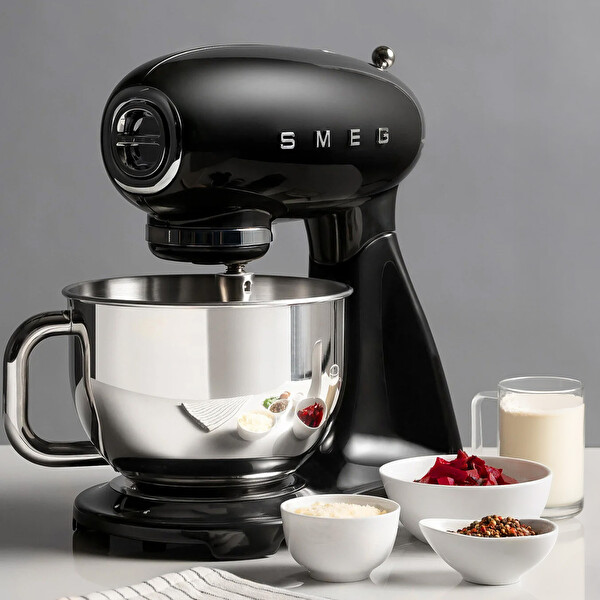 Smeg SMF05BLEU Siyah Gövde Hamur Karıştırma Makinesi Siyah