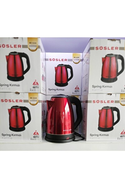 Süsler SS 4110 Spring 1500 W 1.8 L Çelik Kettle Kırmızı 3