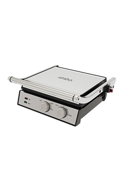 Sinbo SSM-2598 Döküm Plakalı Ayarlanabilir Isı ve Zaman Kontrollü Izgara - Tost Makinesi 2000W