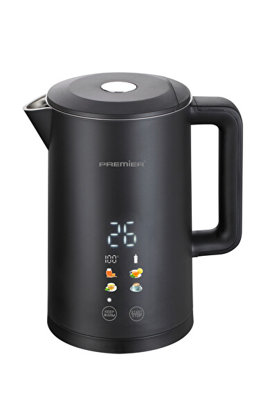 Premier PRK 2215EA Dijital Ekranlı Isı Ayarlı Çift Katmanlı Akıllı Su Isıtıcı Cool Touch Kettle