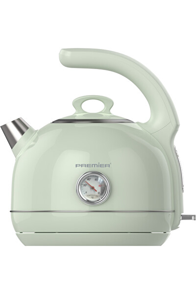 Premier PRK 1215C Retro Tasarımlı Analog Göstergeli Paslanmaz Çelik Hazneli Su Isıtıcısı Cool Touch Kettle
