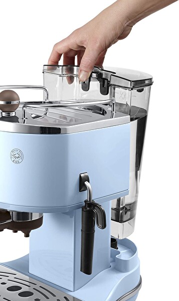 Delonghi Ecov 311.AZ Icona Vintage Manuel Barista Tipi Mavi Espresso ve Cappuccino Kahve Makinesi