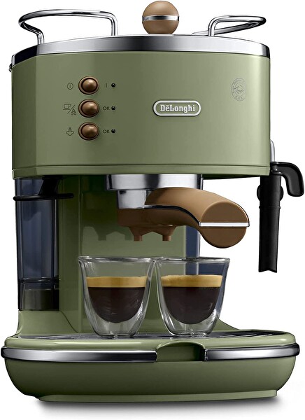 Delonghi Ecov 311.GR Icona Vintage Manuel Barista Tipi Yeşil Espresso ve Cappuccino Kahve Makinesi