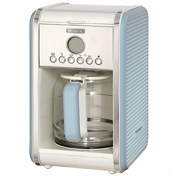 Ariete Vintage Mavi Filtre Kahve Makinesi ve Vintage 1.7 L Kettle Seti