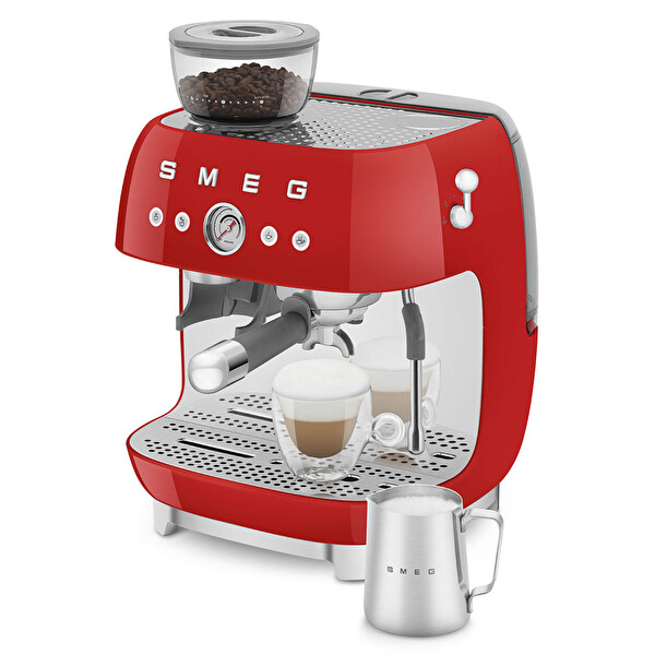 Smeg EGF03RDEU Öğütücülü Kırmızı Espresso Kahve Makinesi