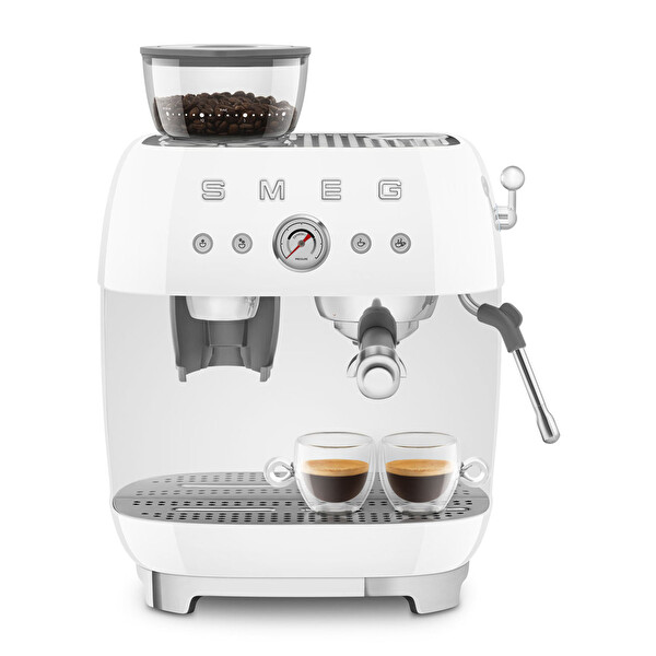 Smeg EGF03WHEU Öğütücülü Beyaz Espresso Kahve Makinesi