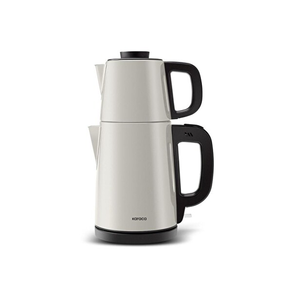 Karaca Tea Break 2 In 1 Çelik Krem Inox Su Isıtıcı Çay Makinesi