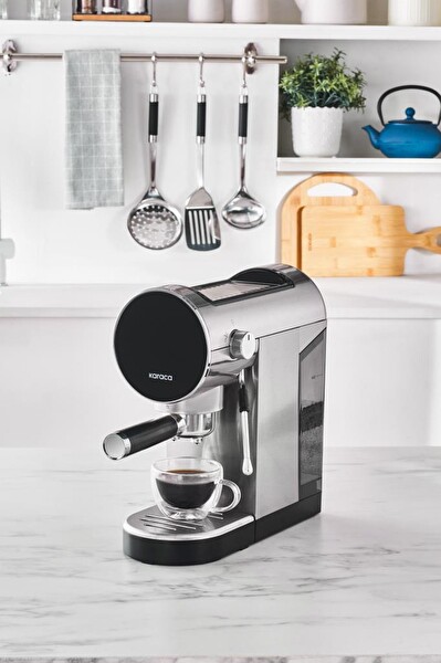 Karaca Coffee Art Inox Dijital 20 Bar Öğütülmüş Espresso Cappuccino ve Kapsül Kahve Makinesi