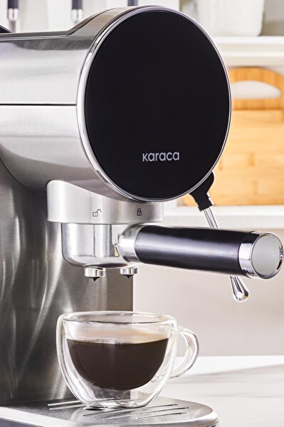 Karaca Coffee Art Inox Dijital 20 Bar Öğütülmüş Espresso Cappuccino ve Kapsül Kahve Makinesi