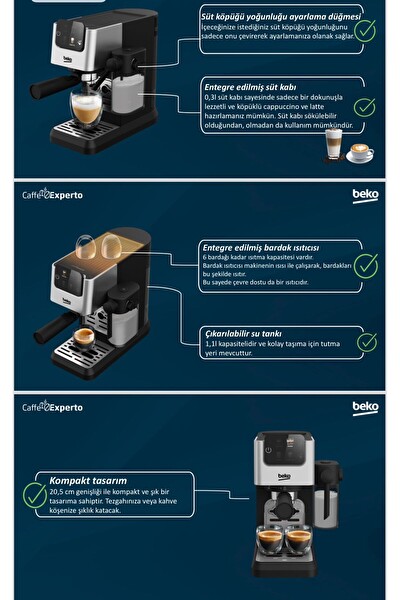 Beko CEP 5304 X Caffeexperto Yarı Otomatik Espresso Makinesi