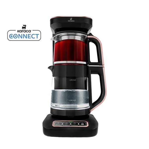Karaca Robotea Pro Connect 4 In 1 Konuşan Cam Rose Gold Çay Makinesi
