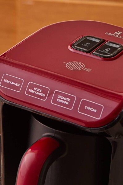 Karaca Hatır Közde 5 Fincan Kapasiteli Bol Köpüklü Kırmızı Türk Kahve Makinesi