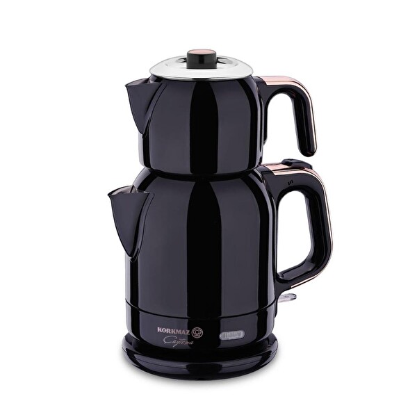 Korkmaz Çaytema Deluxe A331-09 Siyah Rose Gold 1.7 L Çay Makinesi