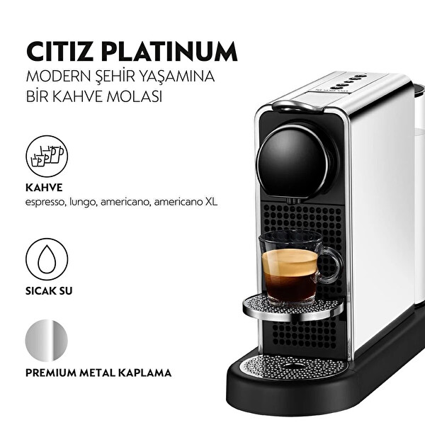 Nespresso C140 Citiz Platinum Kahve Makinesi