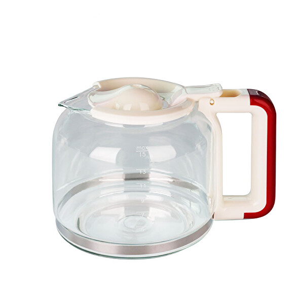 Berghoff Gem Retro 15 Bardak Vanilya Kırmızı Filtre Kahve Makinesi