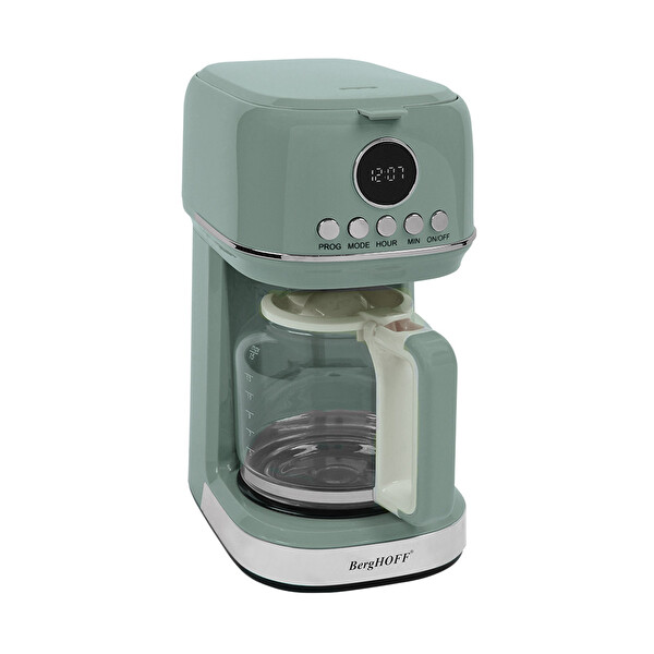 Berghoff Gem Retro 15 Bardak Vanilya Mint Yeşil Filtre Kahve Makinesi